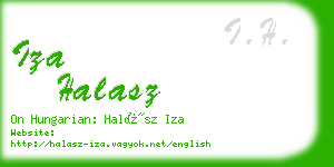 iza halasz business card